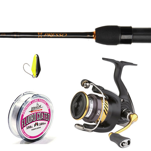 Combo Trout Area Daiwa Presso Black Edition Daiwa Crossfire