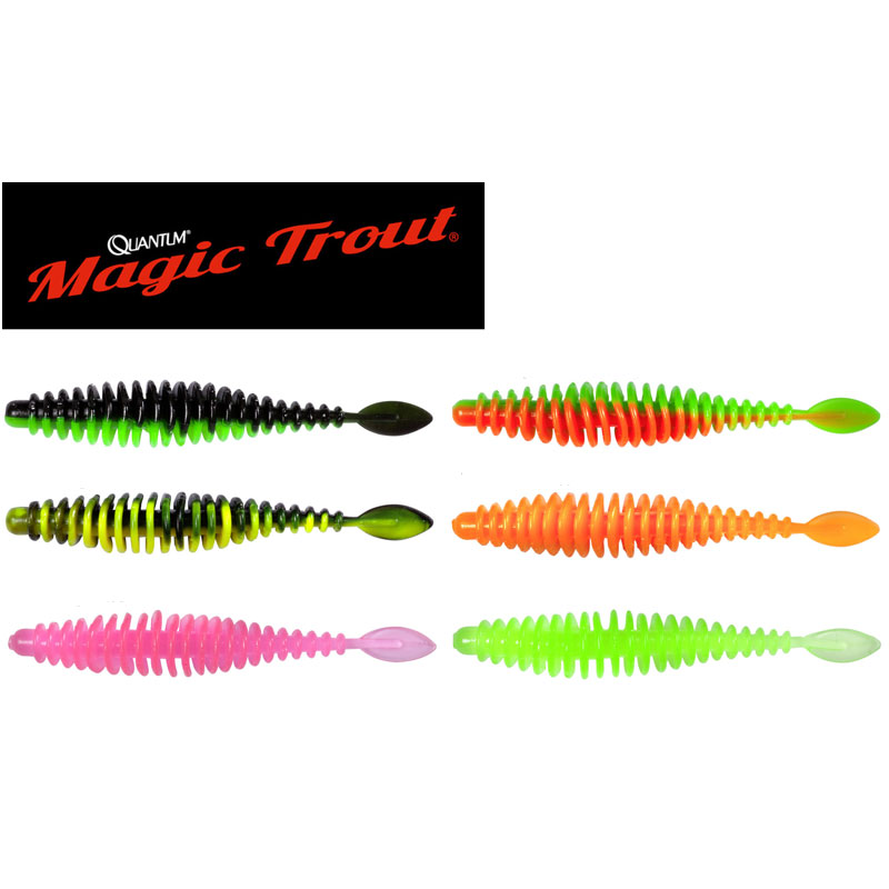 Magic Trout T-Worm P-Tail 65 Chilli-Cheese Neon Orange-1
