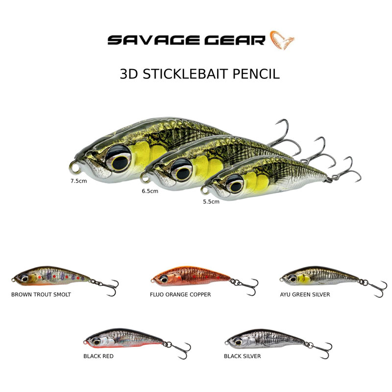 Savage Gear 3D Sticklebait Pencil 6,5cm Orange Copper-1