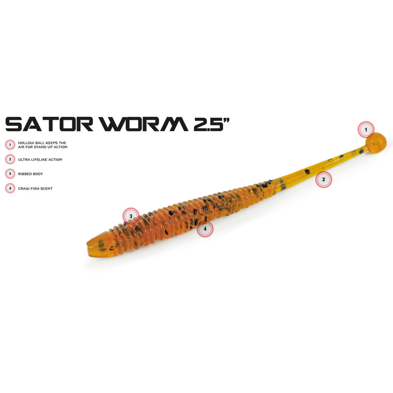 Molix Sator Worm 2.5 Orange Lemon-1