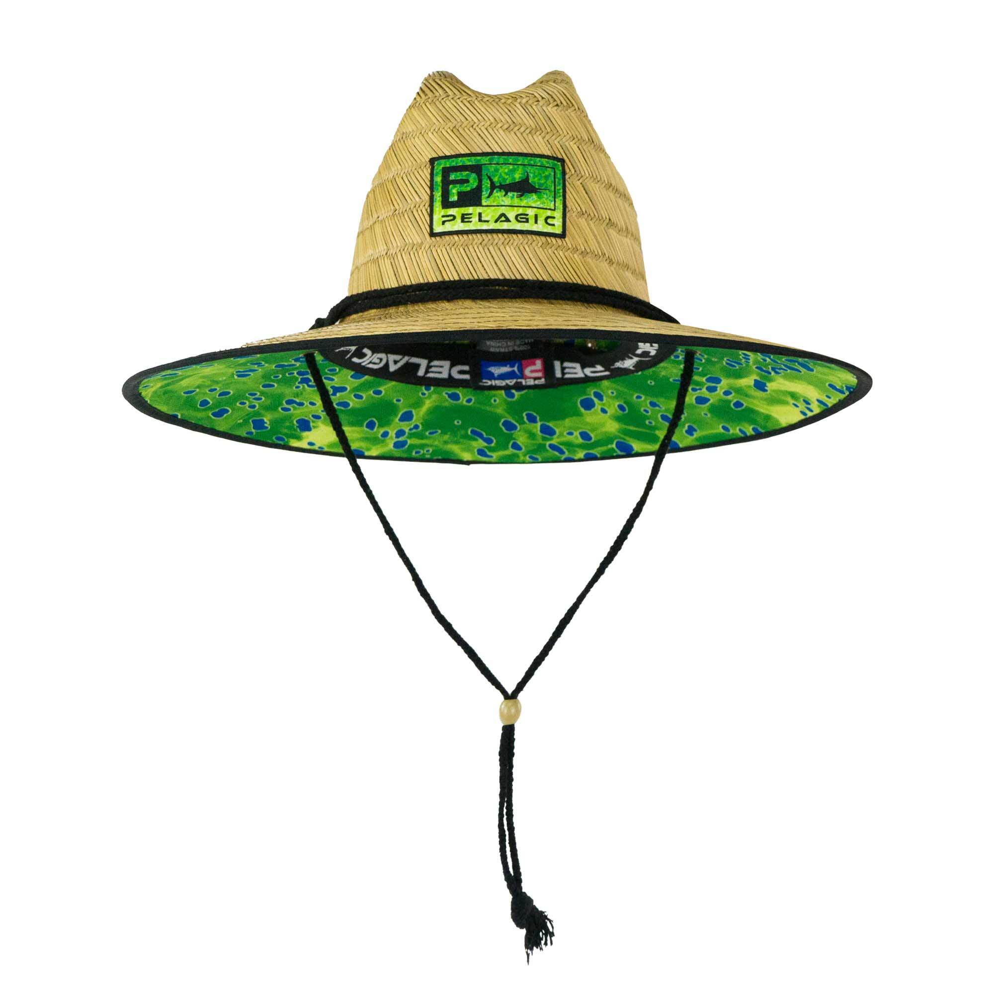 Pelagic Baja Straw Hat Dorado Hex Green