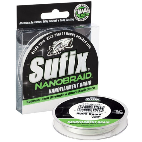 Sufix Nanobraid 7 lb  0,06 mm PE #0.2 Aqua Camo